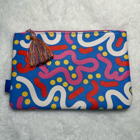 Colorful Abstract Patterned Makeup Pouch - Picture 2 of 3
